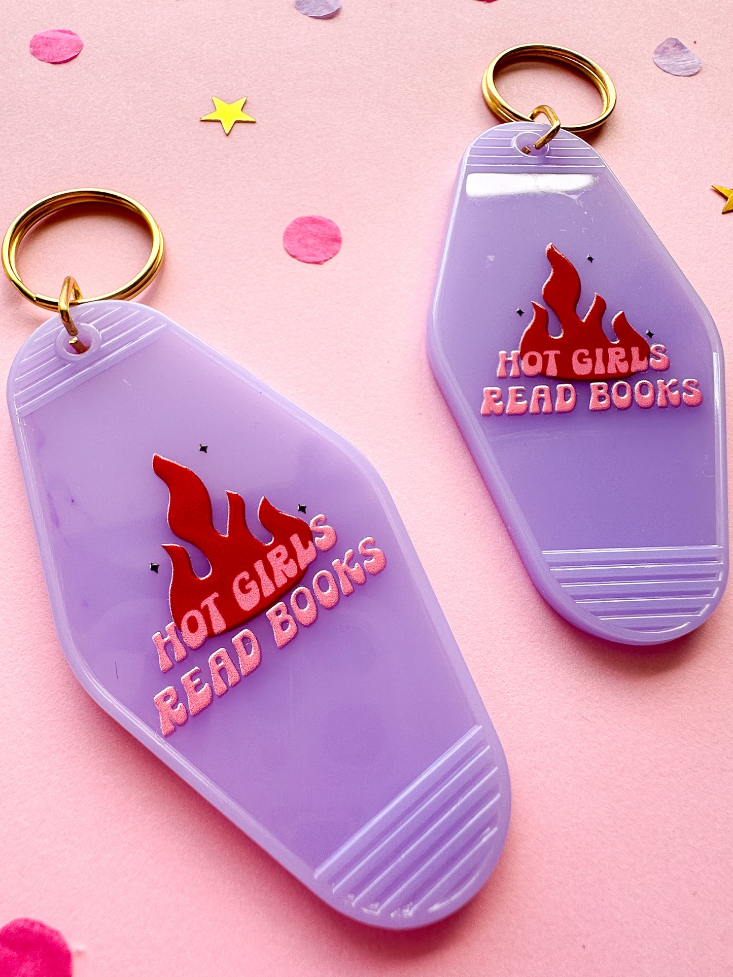 Hot Girls Read Books Bookish Motel Keychain