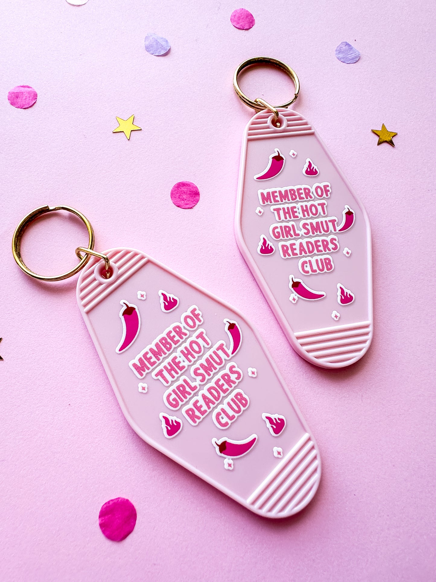 Member of the Hot Girl Smut Readers Club Bookish Keychain