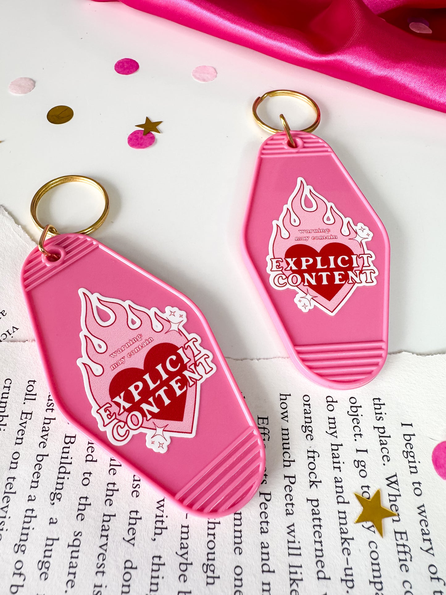 May Contain Explicit Content Dark Romance Bookish Keychain