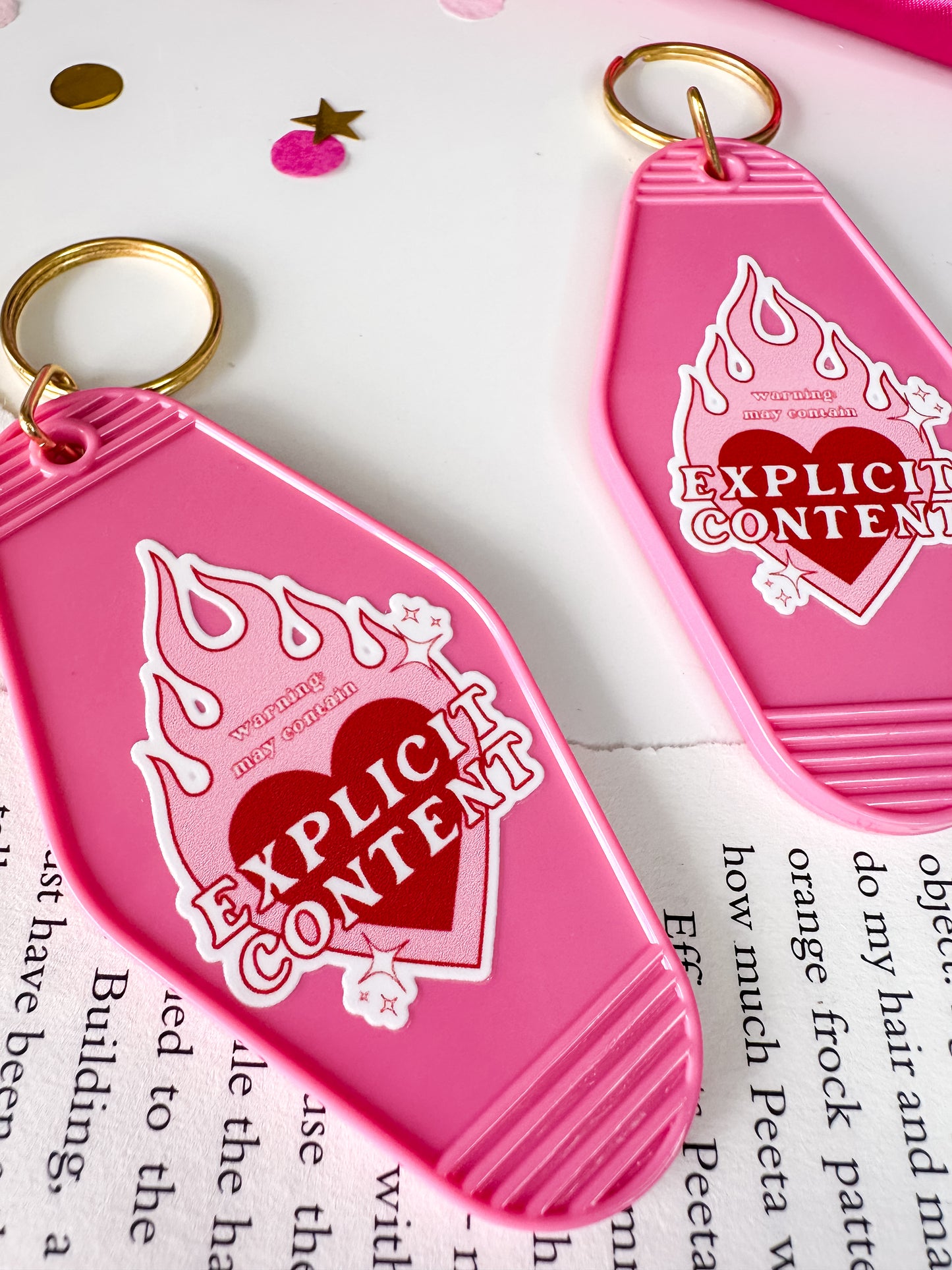 May Contain Explicit Content Dark Romance Bookish Keychain