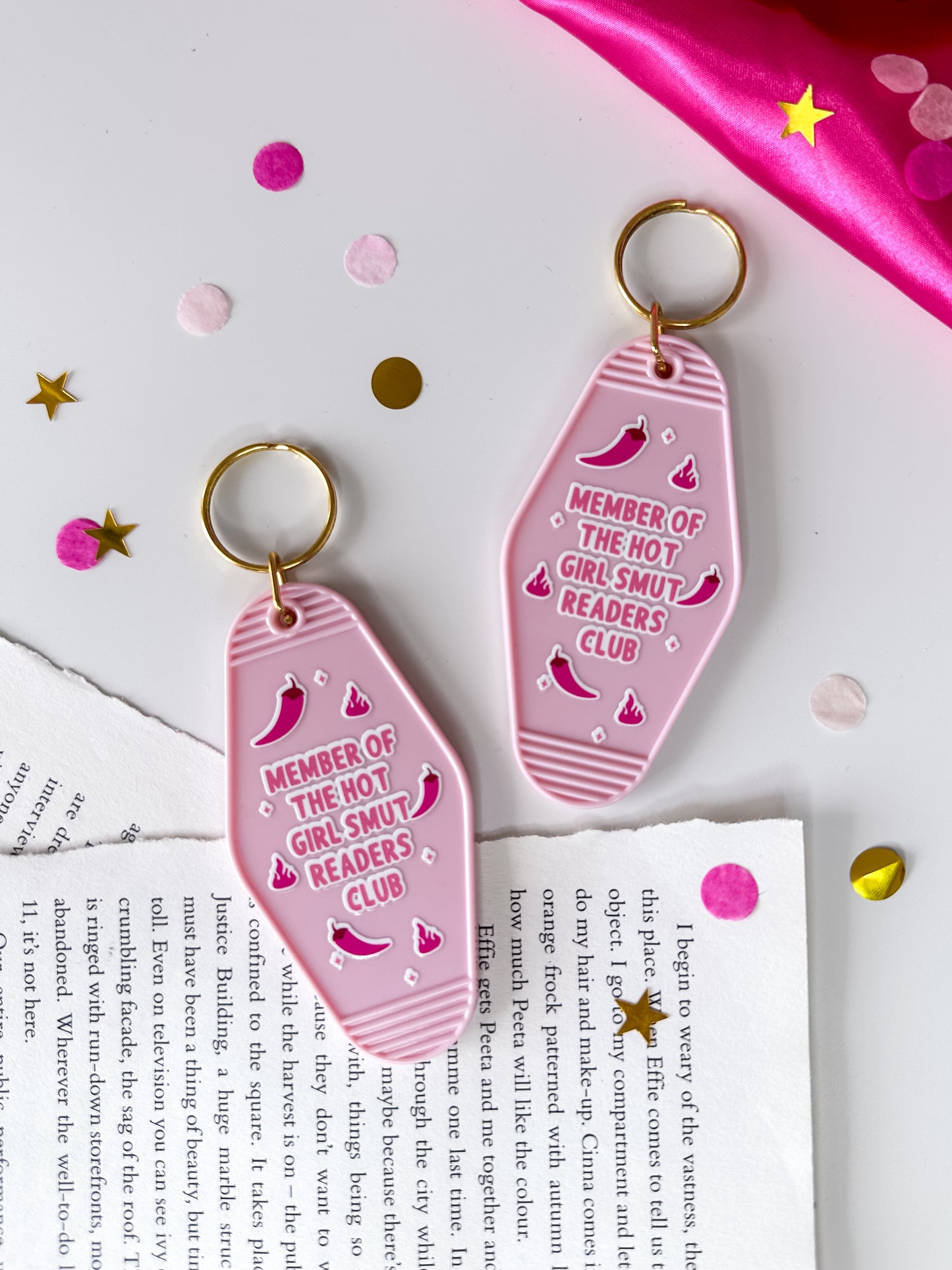 Member of the Hot Girl Smut Readers Club Bookish Keychain