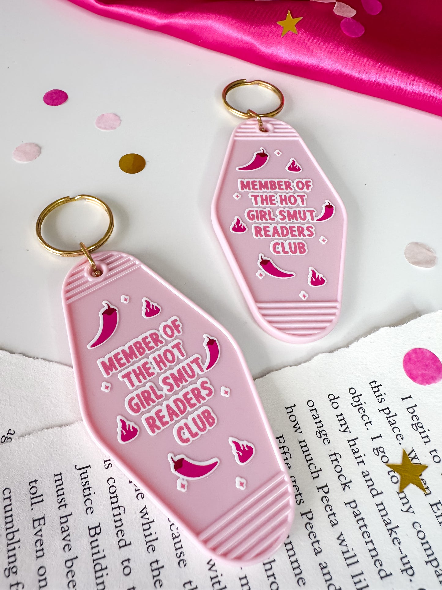 Member of the Hot Girl Smut Readers Club Bookish Keychain