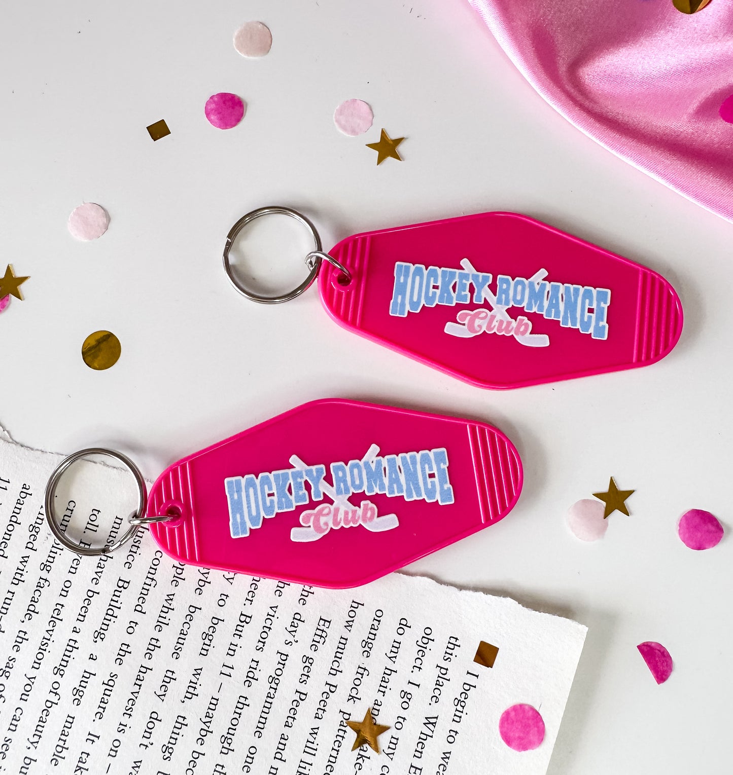 Hockey Romance Club Bookish Motel Keychain | Romance Book Merch