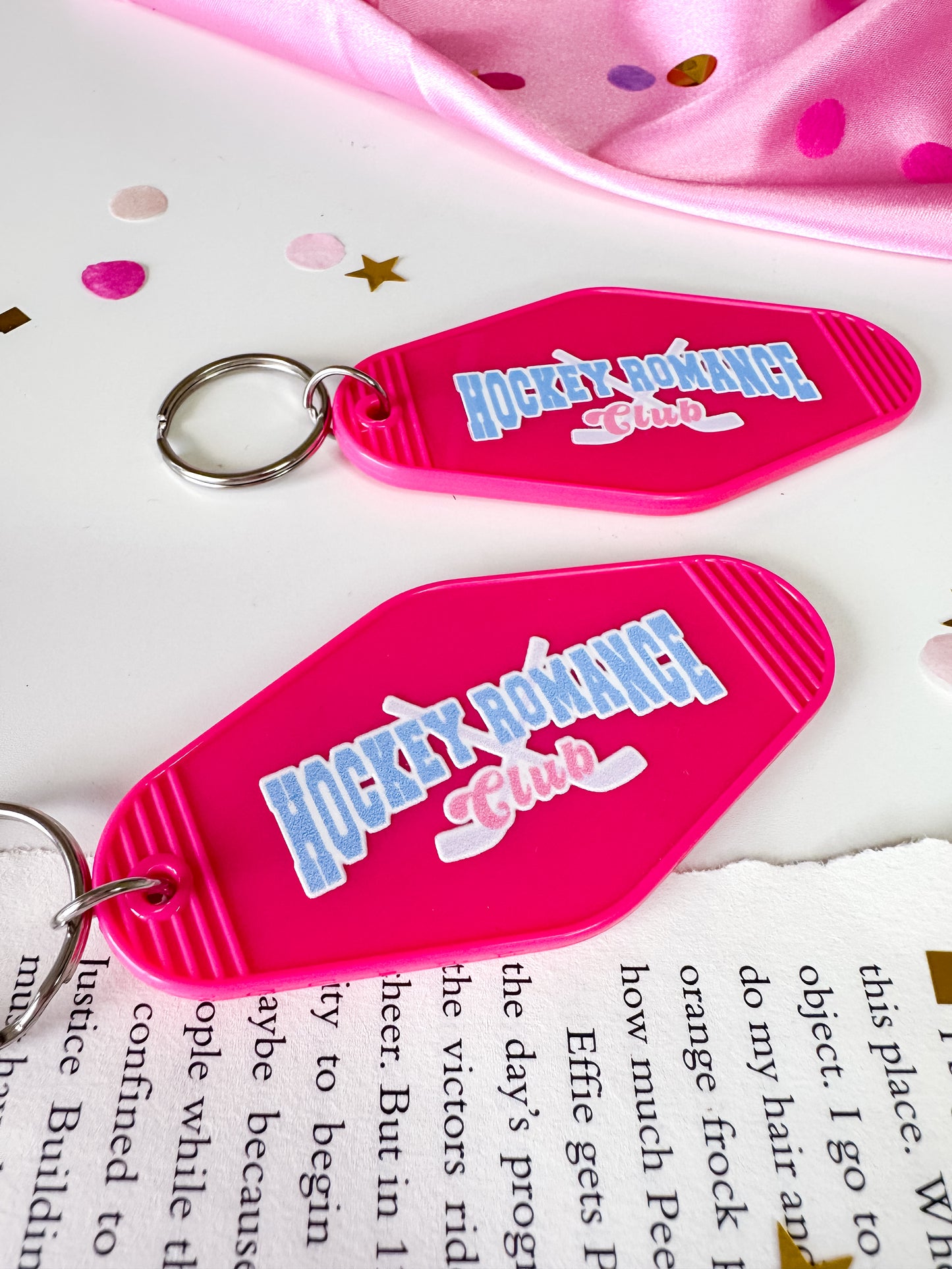 Hockey Romance Club Bookish Motel Keychain | Romance Book Merch