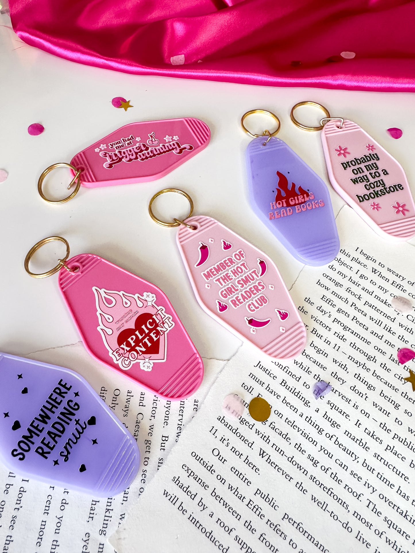 Hockey Romance Club Bookish Motel Keychain | Romance Book Merch