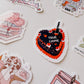 True Crime Vintage Heart Cake Matte Vinyl Sticker