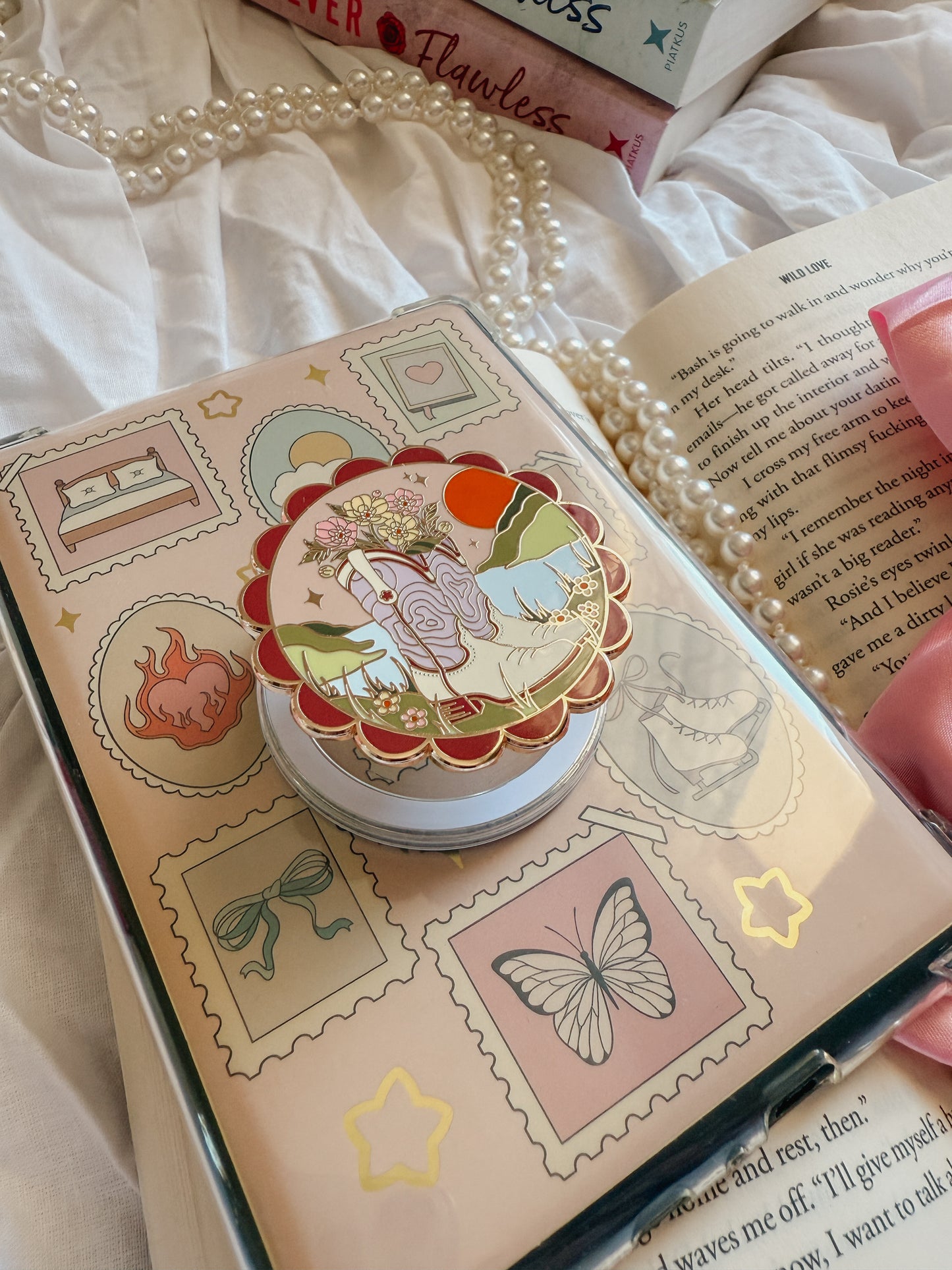 Sunset Cowgirl E-Reader Grip