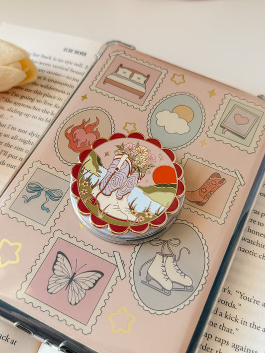 Sunset Cowgirl E-Reader Grip