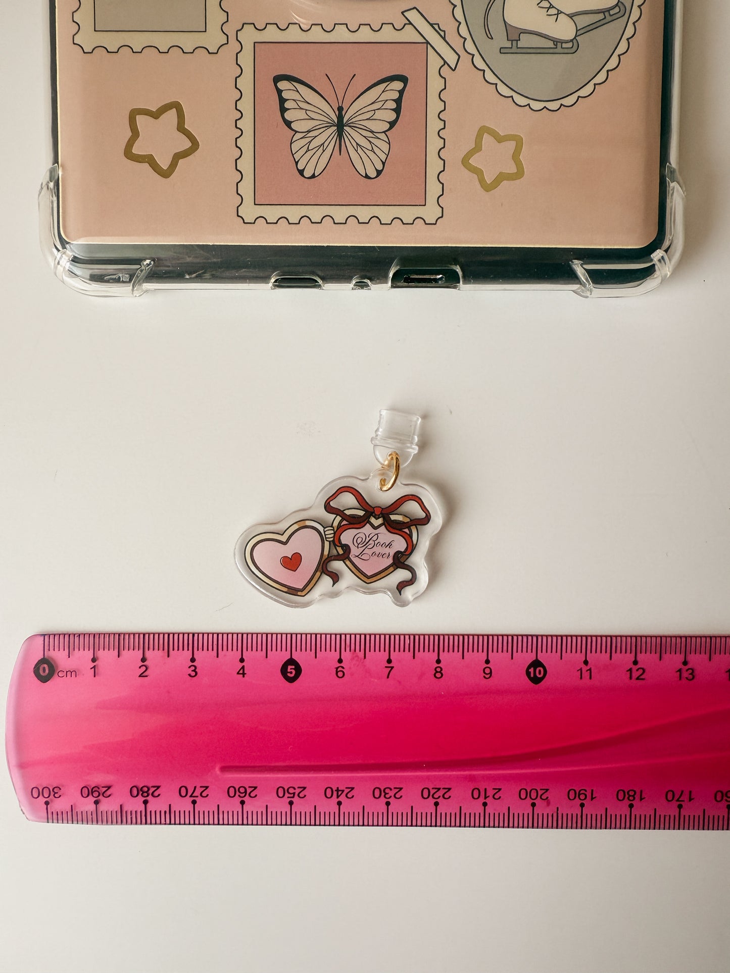 Book lover Heart Locket E-Reader Kindle Phone Charm