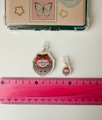 Pretty Girls Read E-Reader Kindle Phone Charm