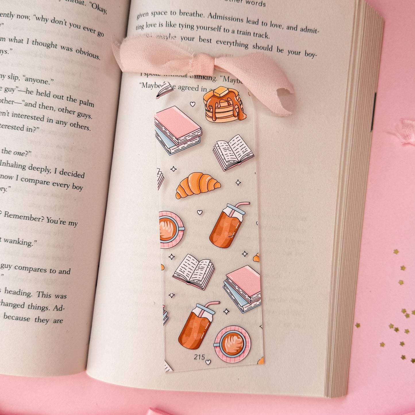 Books and Breakfast Acrylic Bookmark