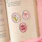 Tulip, Ballet Slippers and Bow Vintage Stamps Vinyl Stickers