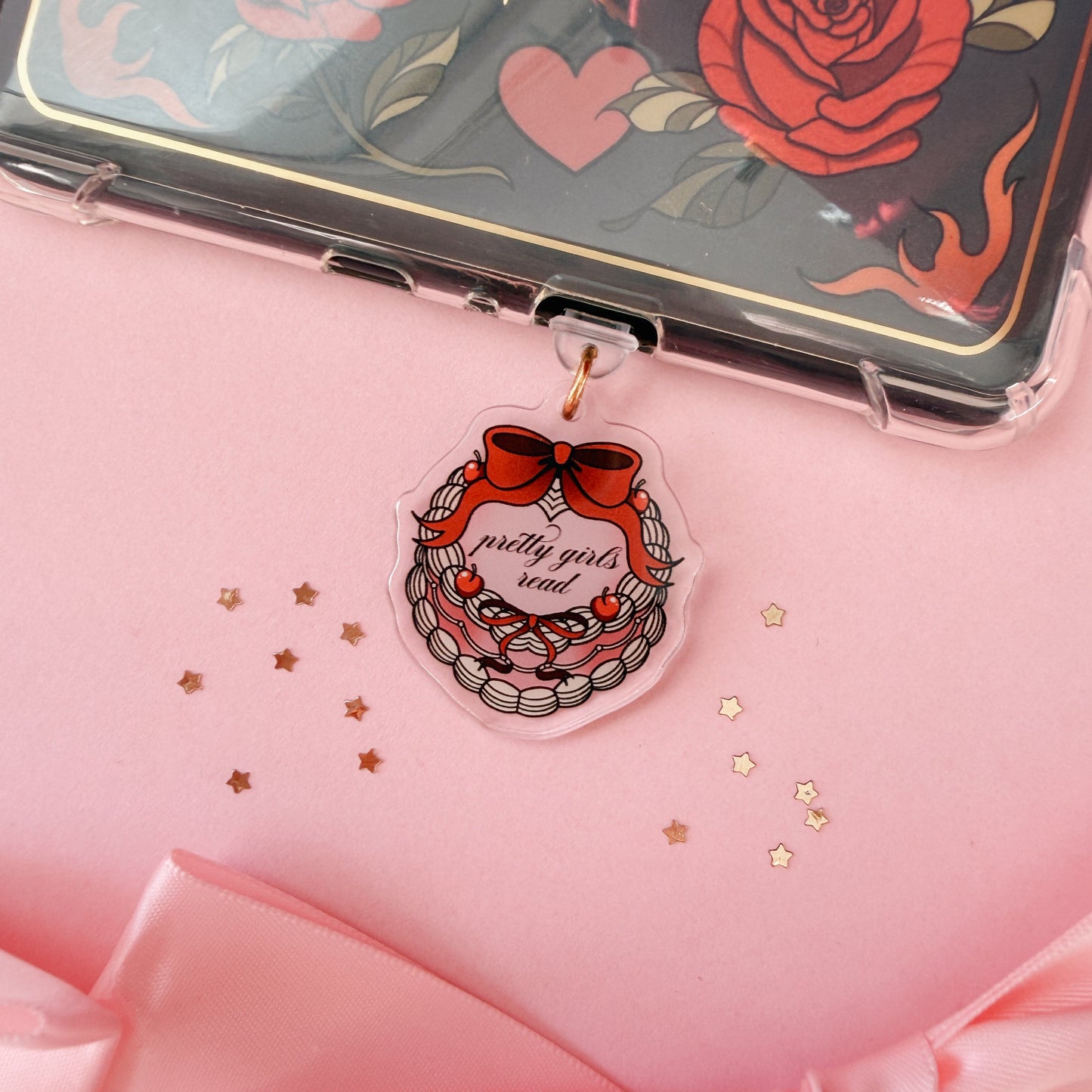 Pretty Girls Read E-Reader Kindle Phone Charm