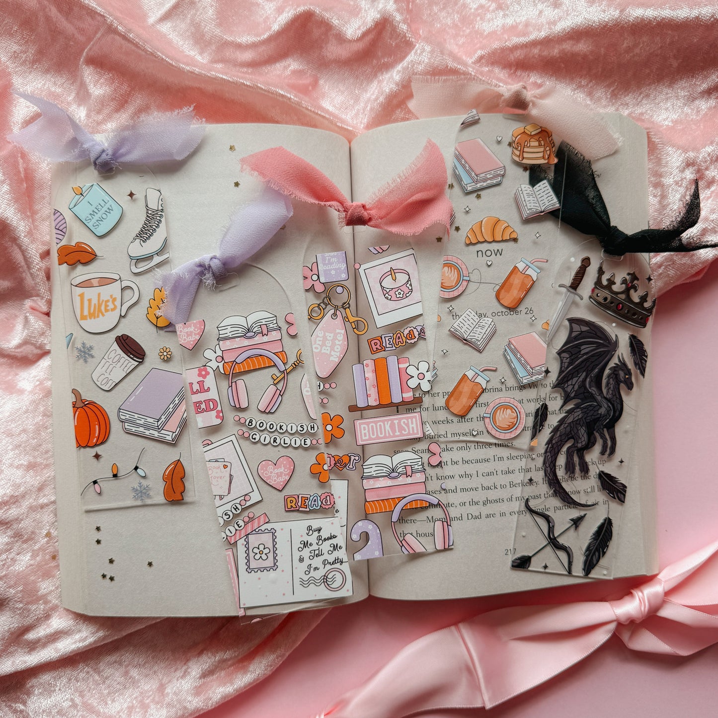 Books and Breakfast Acrylic Bookmark