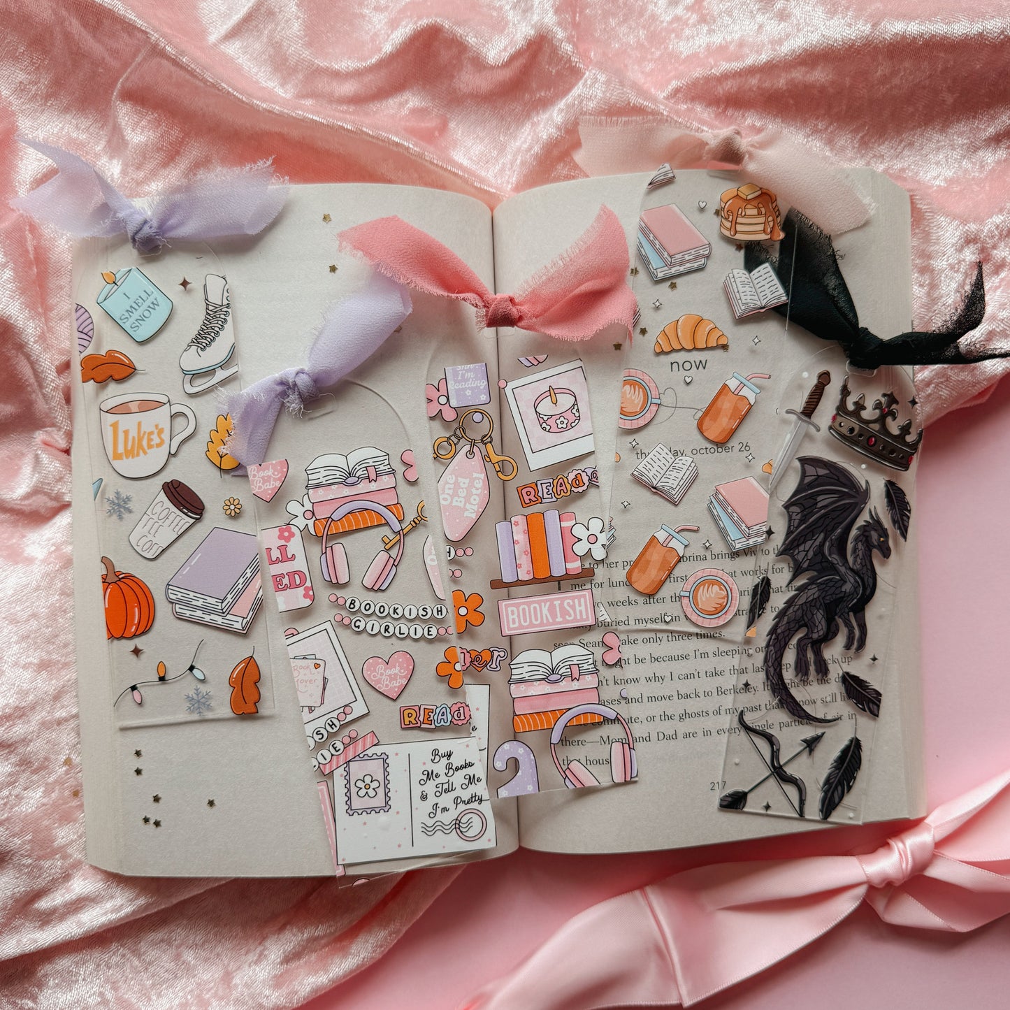 Girlie Bookish Aesthetic Acrylic Bookmark