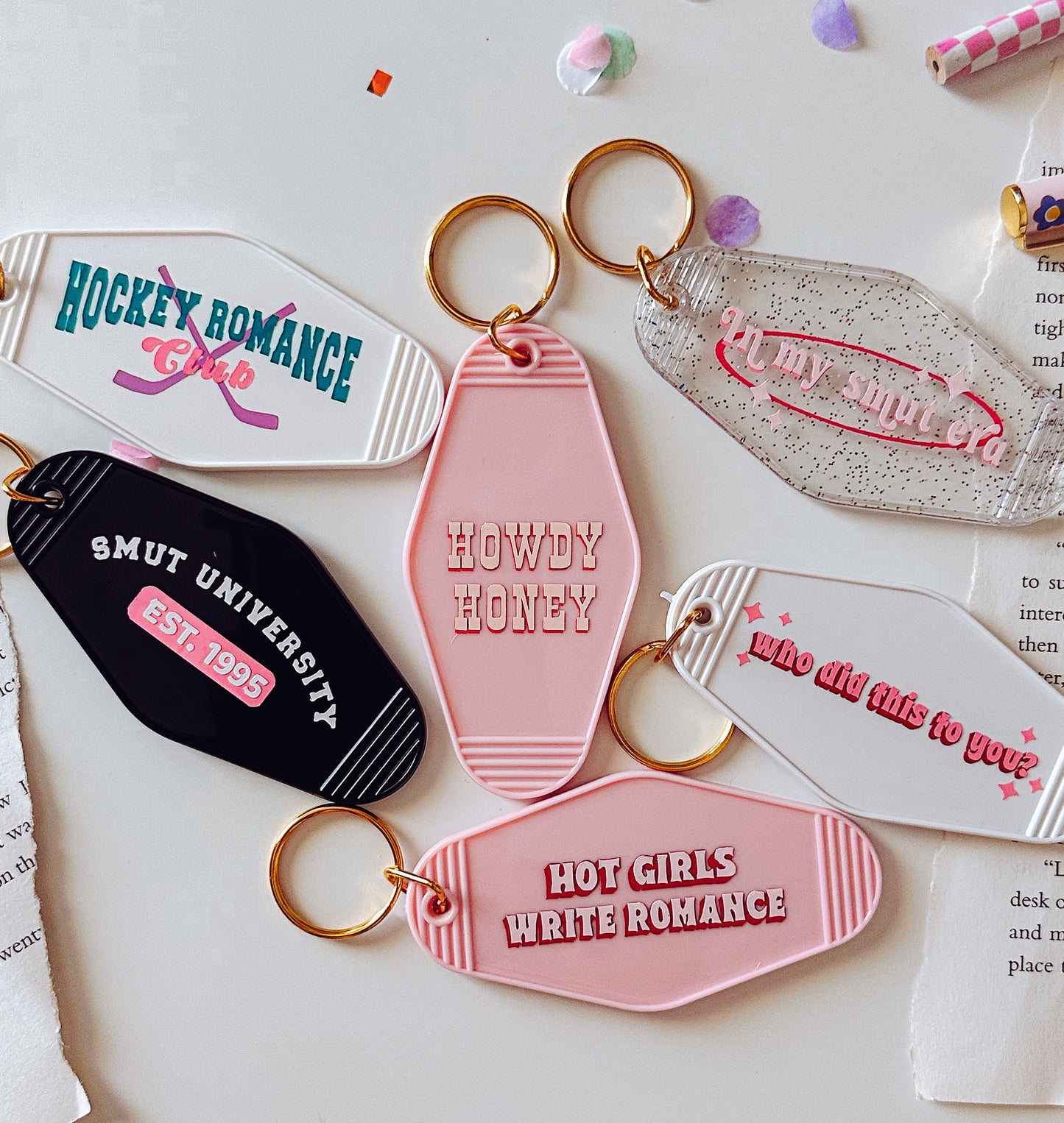 Hockey Romance Club Motel Keychain