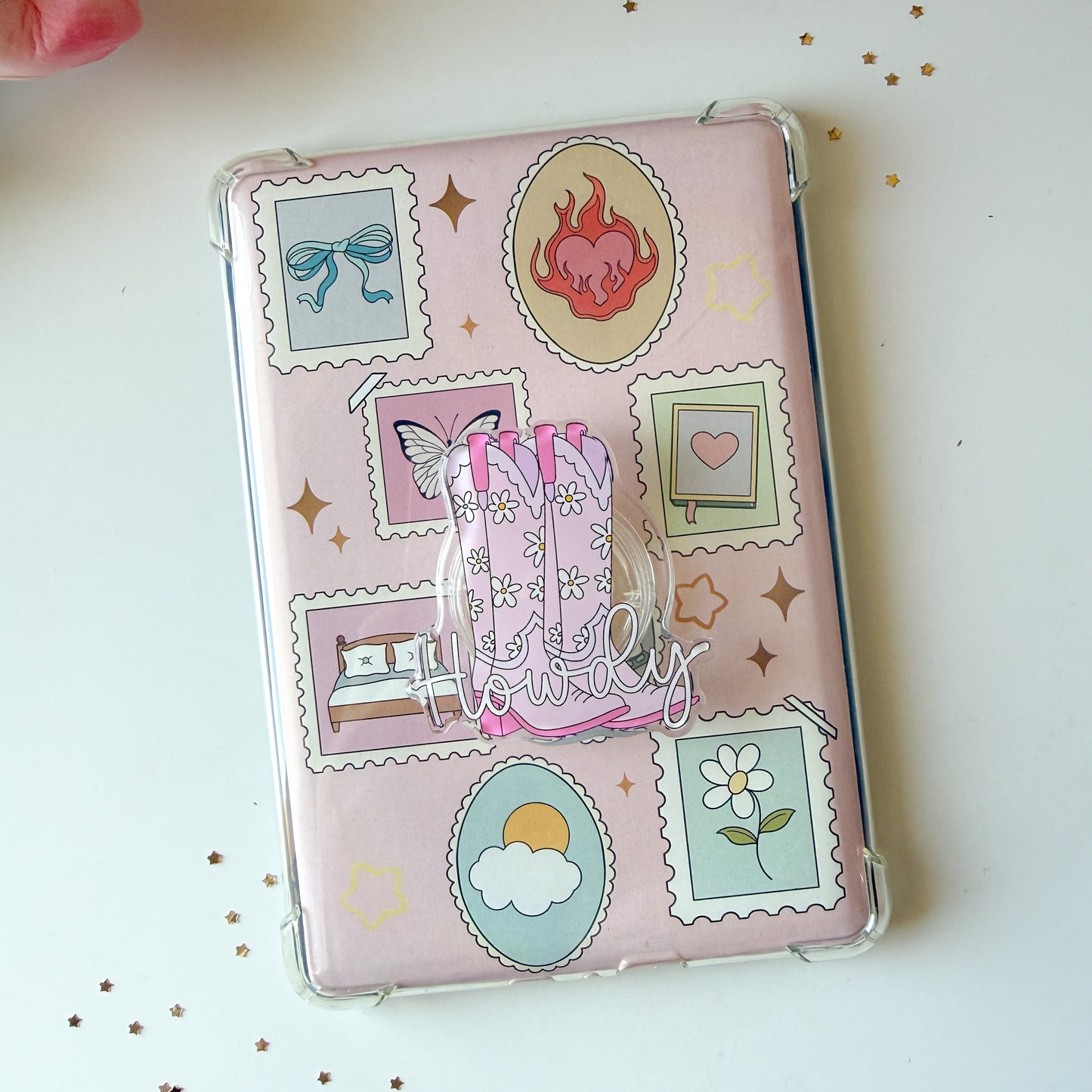 Howdy Cowgirl Boot Sticky Phone & E-Reader Grip