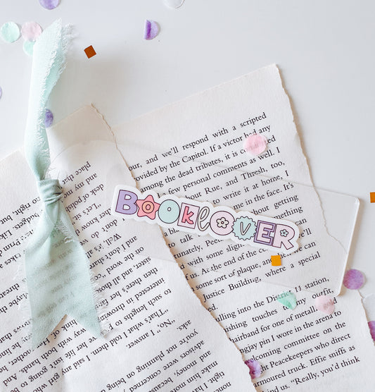 Booklover Retro Font Acrylic Bookmark