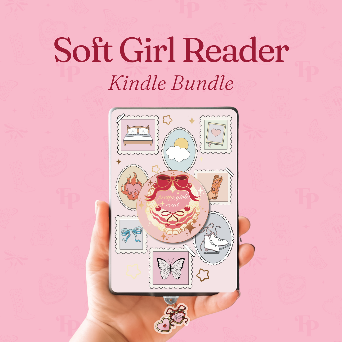 Soft Girl Reader Bookish Bundle | Kindle Accessories