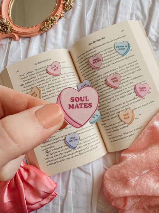 Book Trope Conversation Hearts | Kindle Sticker