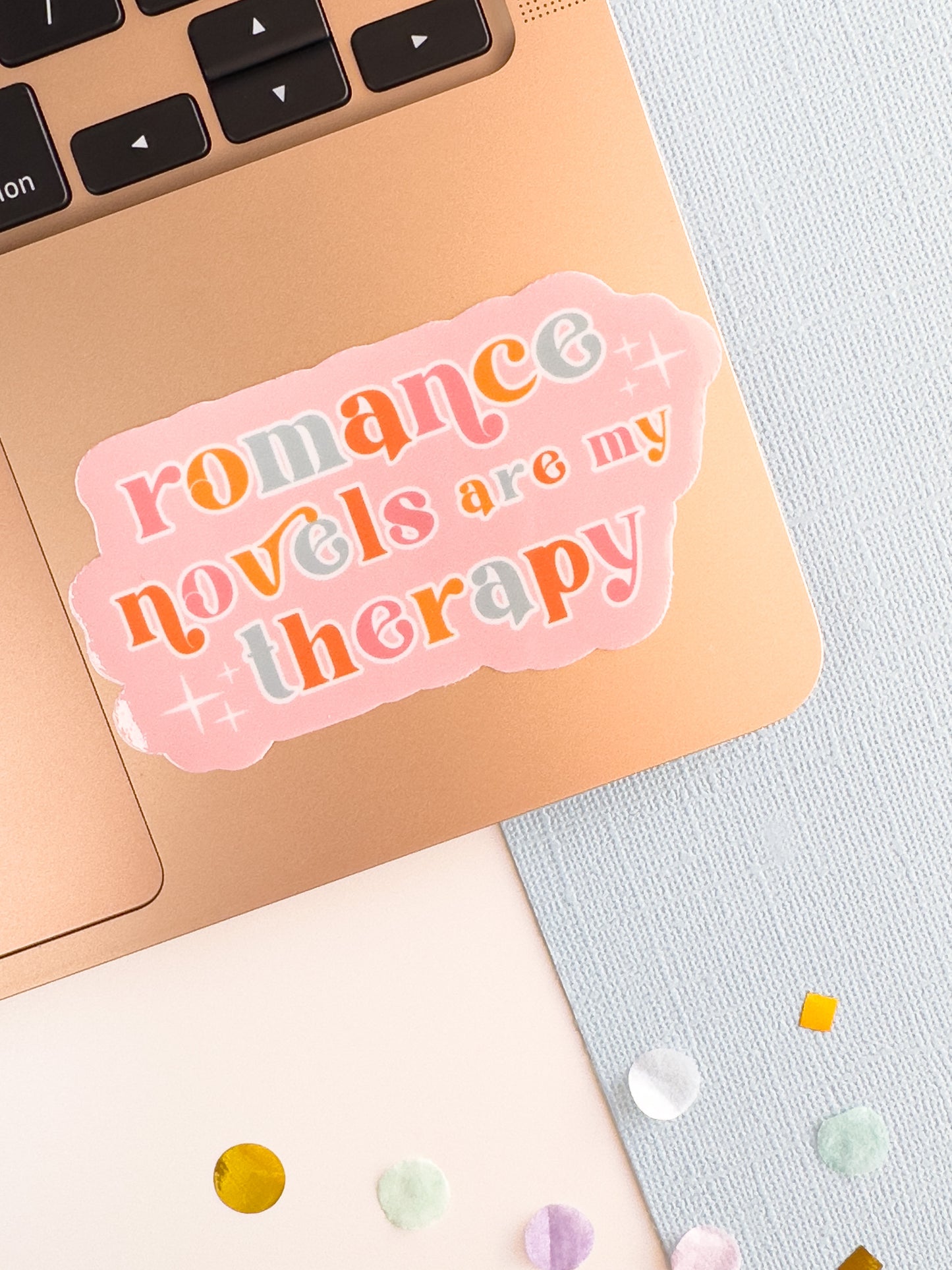 Romance Novels Are My Therapy Vinyl Sticker